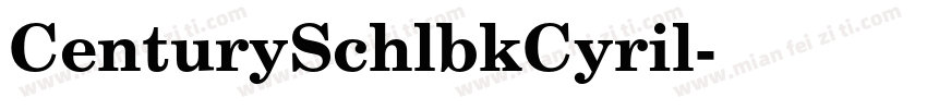 CenturySchlbkCyril字体转换