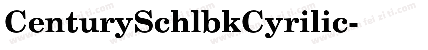 CenturySchlbkCyrilic字体转换