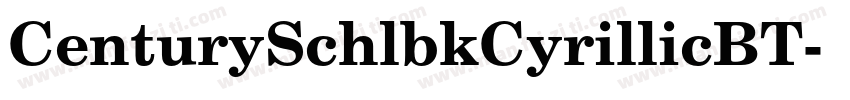 CenturySchlbkCyrillicBT字体转换
