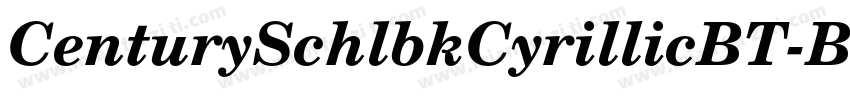 CenturySchlbkCyrillicBT-Bold字体转换