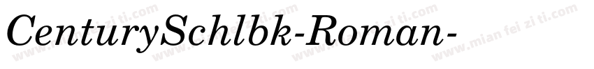 CenturySchlbk-Roman字体转换