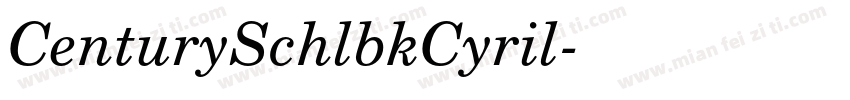 CenturySchlbkCyril字体转换