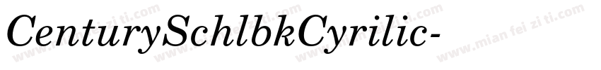 CenturySchlbkCyrilic字体转换