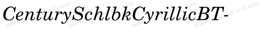 CenturySchlbkCyrillicBT字体转换