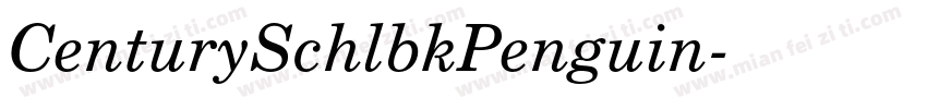 CenturySchlbkPenguin字体转换