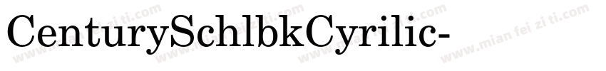 CenturySchlbkCyrilic字体转换