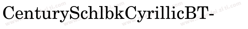 CenturySchlbkCyrillicBT字体转换