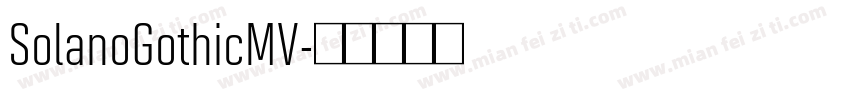 SolanoGothicMV字体转换