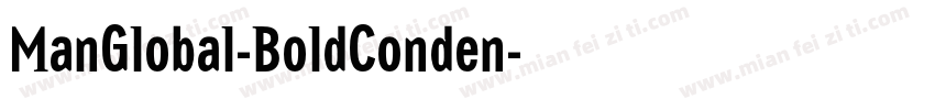 ManGlobal-BoldConden字体转换