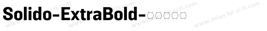 Solido-ExtraBold字体转换