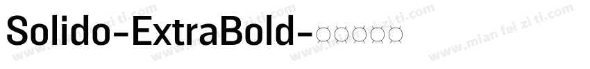 Solido-ExtraBold字体转换