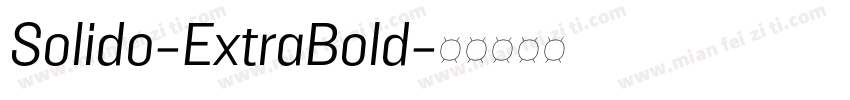 Solido-ExtraBold字体转换