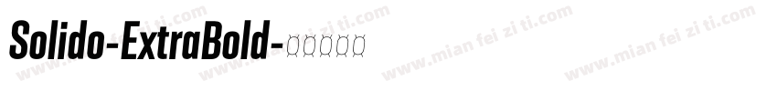 Solido-ExtraBold字体转换