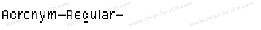 Acronym-Regular字体转换
