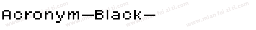 Acronym-Black字体转换