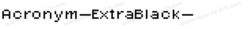 Acronym-ExtraBlack字体转换