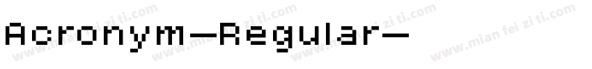Acronym-Regular字体转换