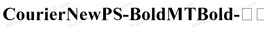 CourierNewPS-BoldMTBold字体转换