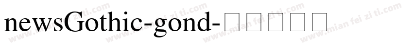 newsGothic-gond字体转换