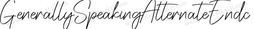 GenerallySpeakingAlternateEndcaps-2YAW字体转换