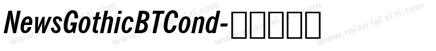NewsGothicBTCond字体转换