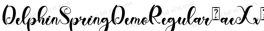 DelphinSpringDemoRegular-aeXx字体转换