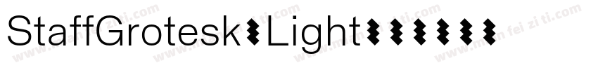 StaffGrotesk-Light字体转换