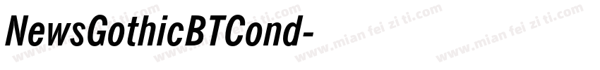 NewsGothicBTCond字体转换