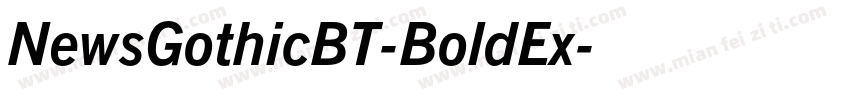 NewsGothicBT-BoldEx字体转换