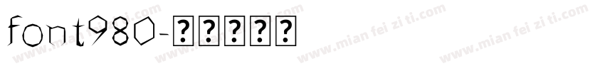 font980字体转换