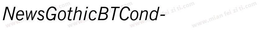 NewsGothicBTCond字体转换