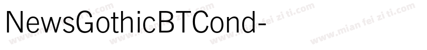 NewsGothicBTCond字体转换