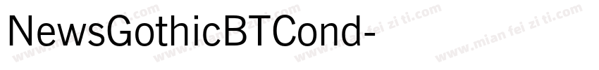 NewsGothicBTCond字体转换