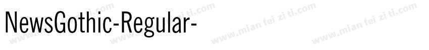 NewsGothic-Regular字体转换