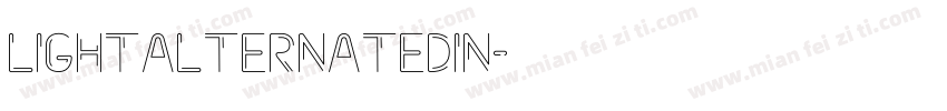 LightAlternateDIN字体转换