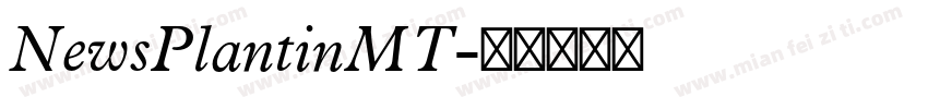 NewsPlantinMT字体转换