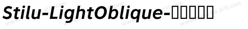 Stilu-LightOblique字体转换