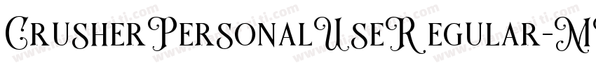 CrusherPersonalUseRegular-MVZlr字体转换