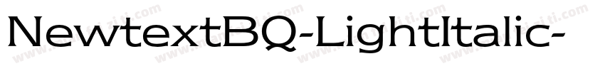 NewtextBQ-LightItalic字体转换