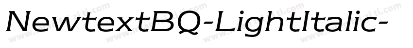 NewtextBQ-LightItalic字体转换