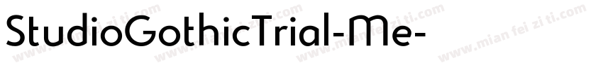StudioGothicTrial-Me字体转换