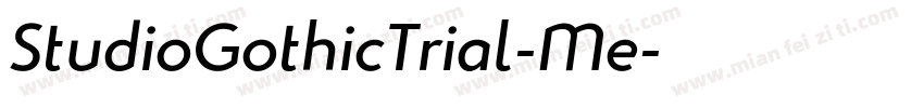 StudioGothicTrial-Me字体转换