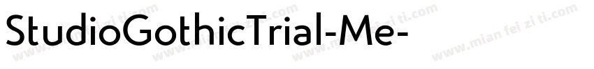 StudioGothicTrial-Me字体转换