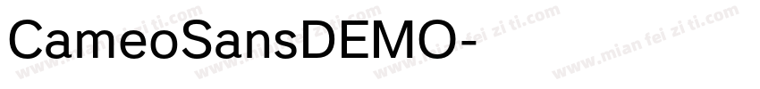 CameoSansDEMO字体转换
