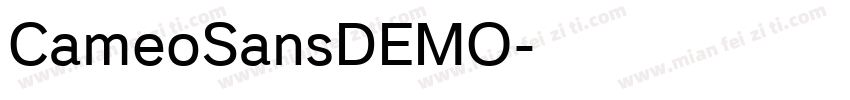 CameoSansDEMO字体转换