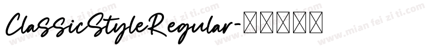 ClassicStyleRegular字体转换