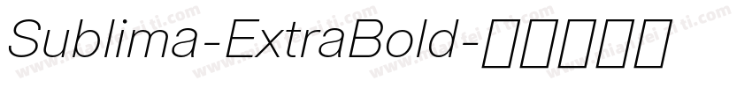 Sublima-ExtraBold字体转换