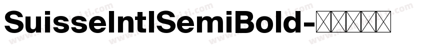 SuisseIntlSemiBold字体转换