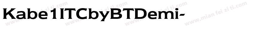 Kabe1ITCbyBTDemi字体转换