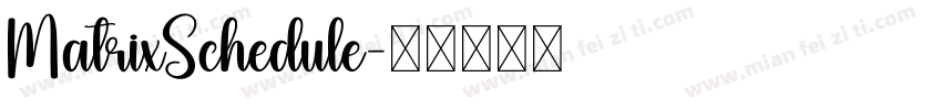 MatrixSchedule字体转换